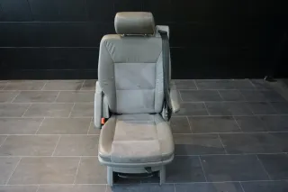 VW T5 Multivan Schienensystem 3te Reihe hinten Sitz Alcantara Grau Pilotensitz - Bild 1