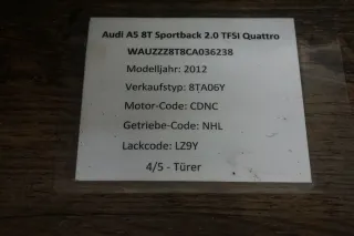 Audi A5 8T A4 8K Antriebswelle Gelenkwelle hinten links 8K0501203M - Bild 2