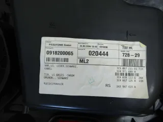 3C9867211 EG  Türverkleidung hinten links schwarz Leder VW Passat 3C Variant - Bild 6