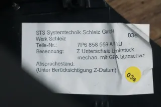 VW Touareg 7P Lenkstockverkleidung oben & unten titanschwarz 7P6858565 7P6858559 - Bild 7