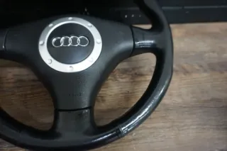 3-Speichen Sportlenkrad Audi TT 8N Lederlenkrad Lenkrad schwarz soul 8N0419091B - Bild 4