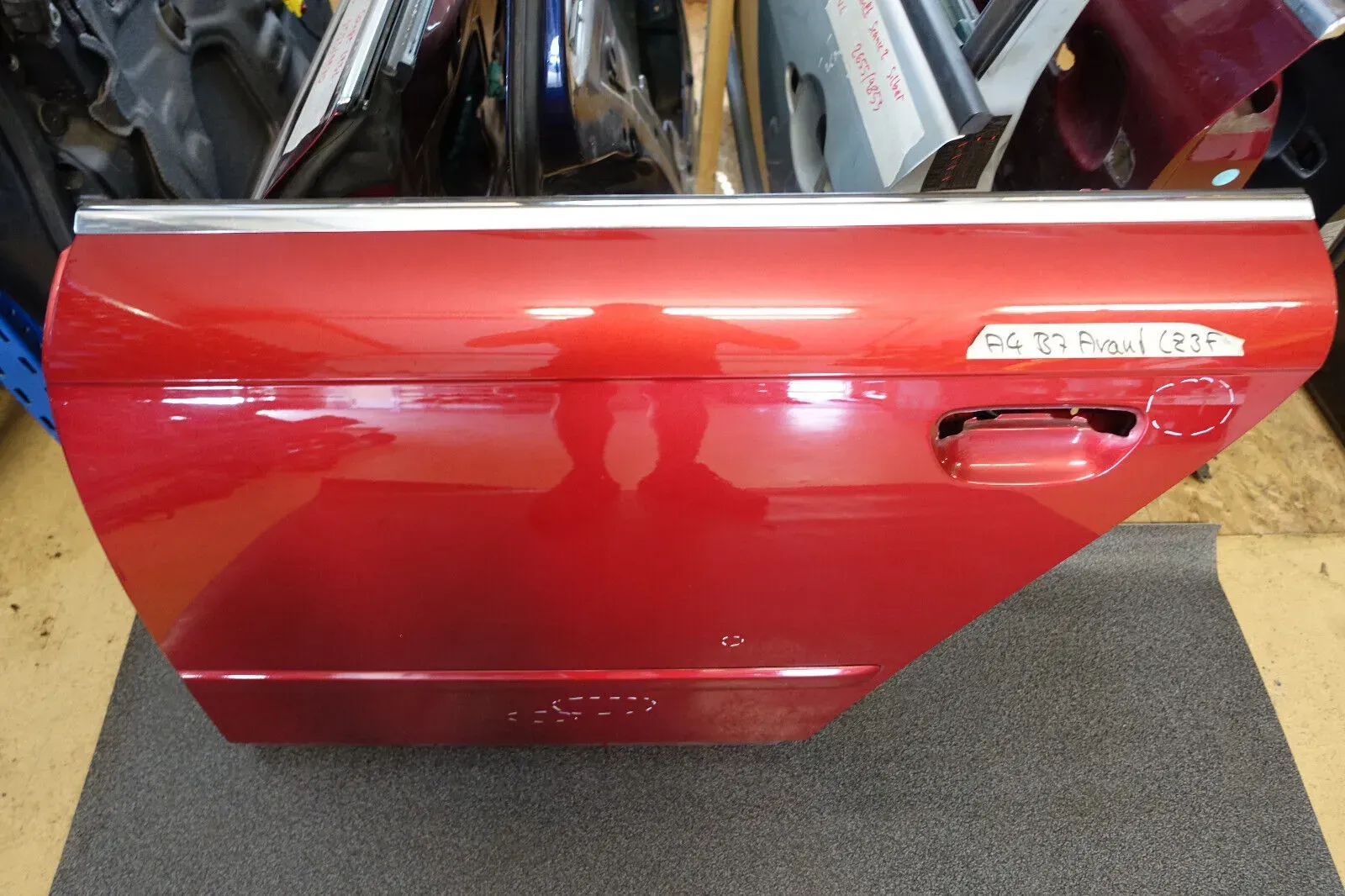 Audi A4 B7 05-07 Avant Tür hinten links Kombi LZ3F granatrot perleffekt - Bild 1