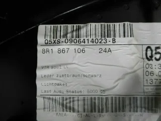 Audi Q5 8R Türverkleidung Leder Armlehne vorne rechts 8R1867106 Soul 24A - Bild 7