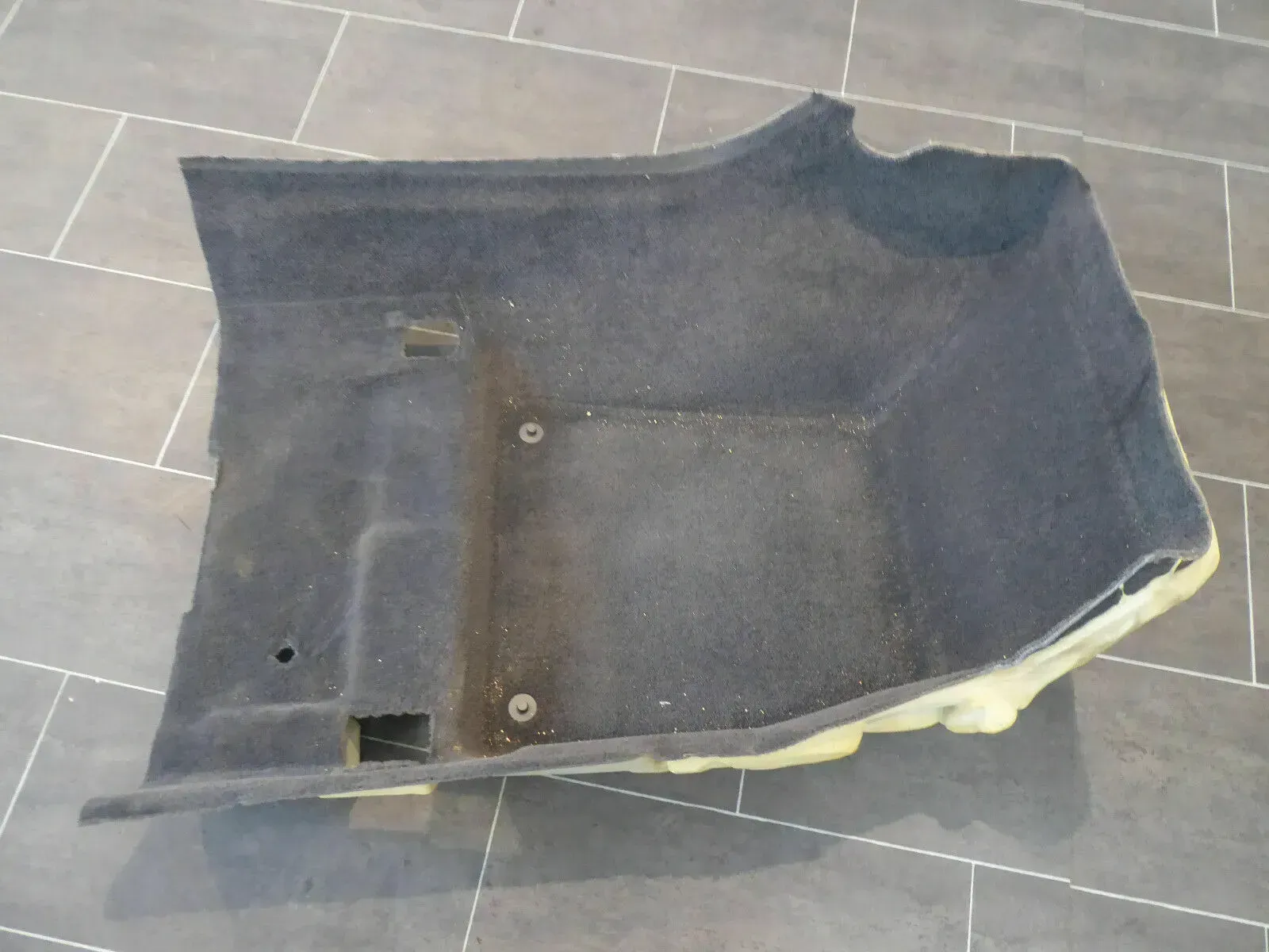 Original Audi A8 4E D3 Bodenbelag 4E1863710D Teppich Innen vorne rechts schwarz - Bild 1