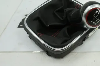 Schaltkulisse GTI Schaltknauf Leder rote Nähte VW GOLF VI 6 5K 2.0 GTI - Bild 3