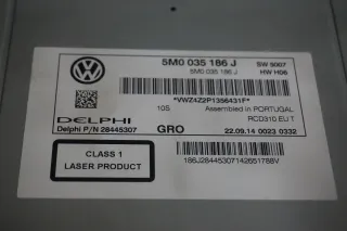 VW Polo Golf T5 Radio CD MP3 Swing Original Display Bosch 5M0035186J RCD310 - Bild 6