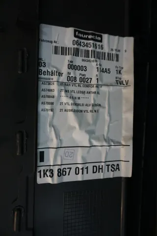 Türverkleidung VL vorne links 5K3867011DH VW Golf V 1K/5K limo leder Schwarz RHD - Bild 6