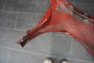 VW Golf VI 6 2008-12 Kotflügel links lackiert LY3D Tornadorot vorn Fahrerseite - Bild 7