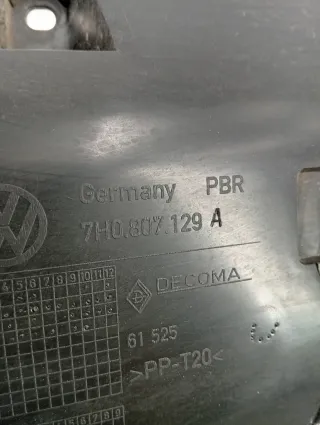 VW T5 Multivan Blende hinten links LB4V Ecke Halter 7H0807321A 7H0807129A lackiert - Bild 5