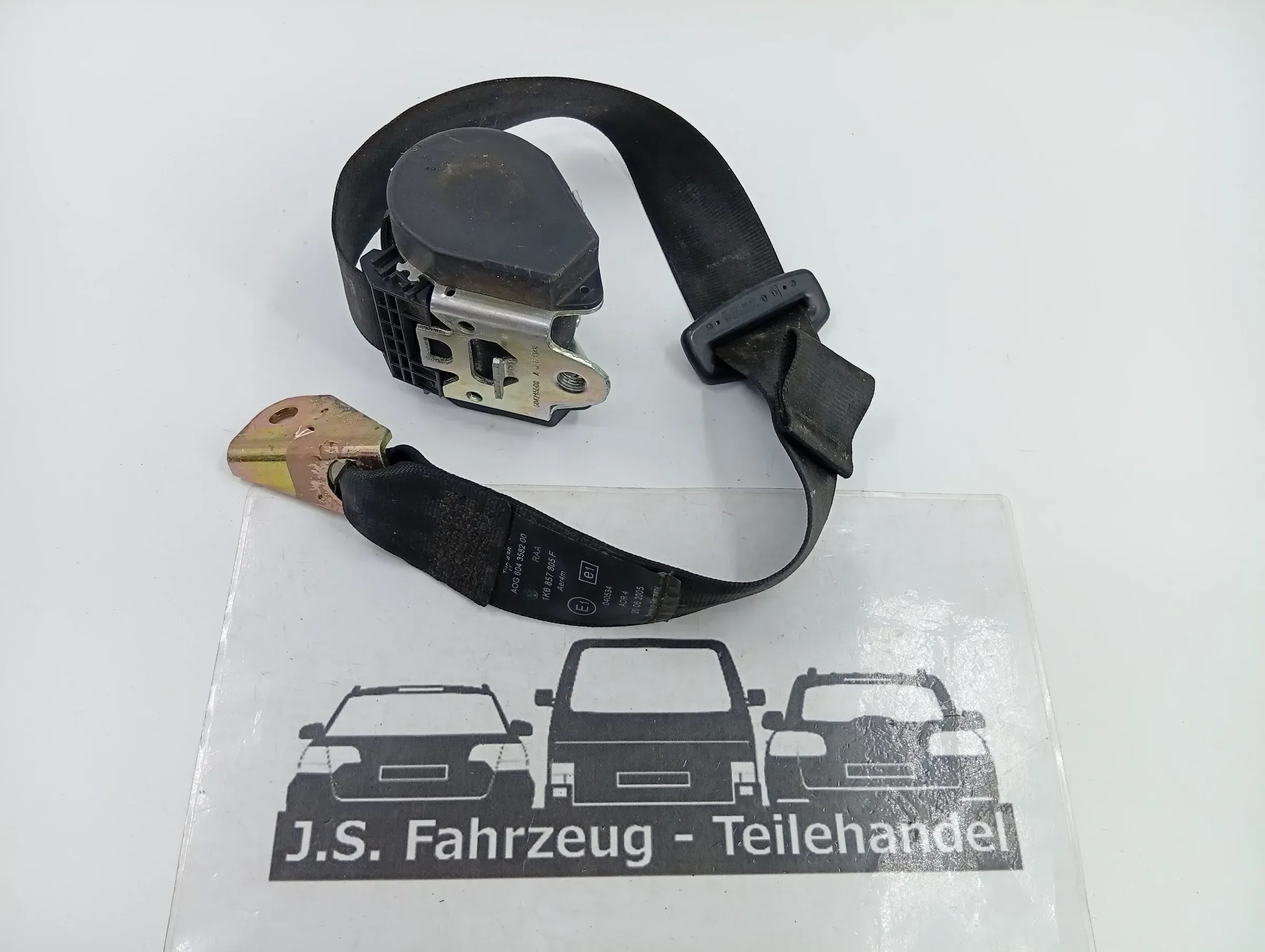 VW Golf 5 1K Anschnallgurt Sicherheitsgurt Gurt Hinten Links schwarz 1K6857805F - Bild 1