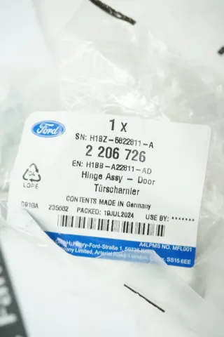 Ford Fiesta MK7 Türscharnier vorne links unten 2206726 H1BB-A22811-AD NEU - Bild 5
