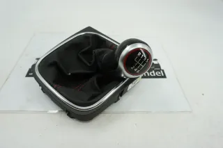 Schaltkulisse GTI Schaltknauf Leder rote Nähte VW GOLF VI 6 5K 2.0 GTI - Bild 2