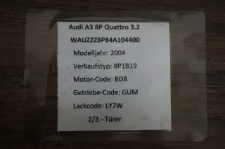 Audi A3 8P V6 Antriebswelle vorn rechts vorne Schaltgetriebe Welle komplett - Bild 2