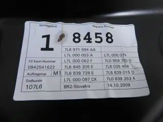 7L6839729E Scheibenrahmen Fensterhebermechanik Türrahmen HR VW Touareg 7L - Bild 6