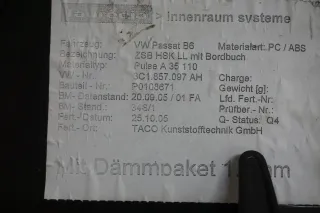 VW CC Passat B6 3C Handschuhfach 3C1857097AH Ablagefach Staufach schwarz - Bild 9