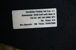 Original Audi TT 1.8T 8N Roadster Kofferraumverkleidung rechts 8N7863880D - Bild 7
