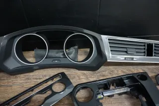 VW Tiguan 5N Carbon Dekor Lüftungsdüsen Armaturenbrett Mittelkonsole Set - Bild 4