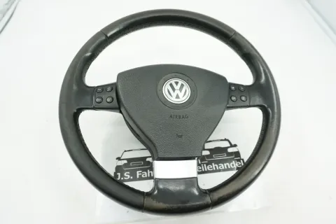 Background image for Orig. VW Touran 1T Caddy Passat Lederlenkrad Multifunktion Lenkrad komplett