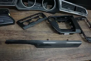 VW Tiguan 5N Carbon Dekor Lüftungsdüsen Armaturenbrett Mittelkonsole Set - Bild 7