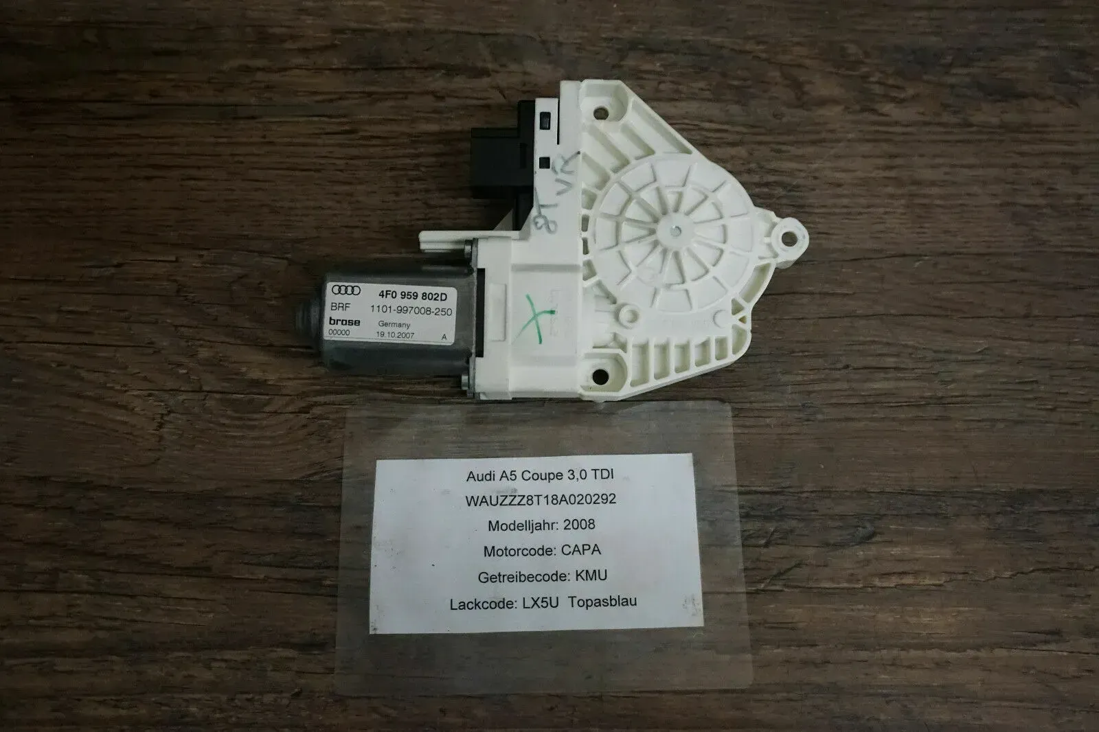original Audi A6 4F Fensterhebermotor Motor Fensterheber vorne rechts 4F0959802D - Bild 1