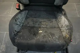 VW Golf 6 VI R Sitz Fahrersitz links vorn Stoff grau schwarz titanschwarz - Bild 2