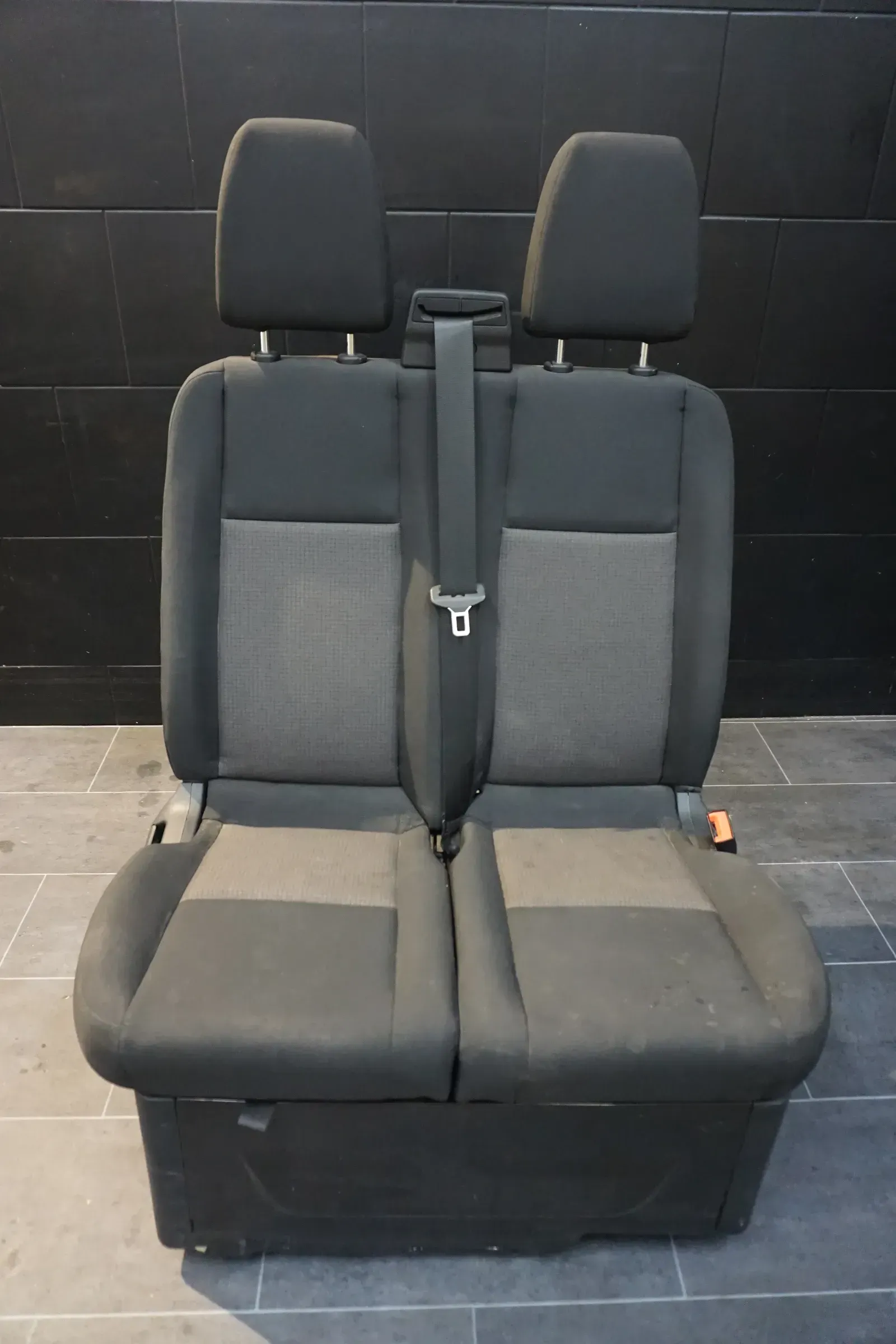 Ford Transit Custom Sitzbank Beifahrersitzbank Sitz Beifahrer Stoff Schwarz - Bild 1