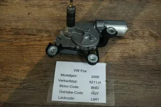 VW Fox 5Z Wischermotor hinten Heckwischermotor Scheibenwischer 5Z6955711 - Bild 1