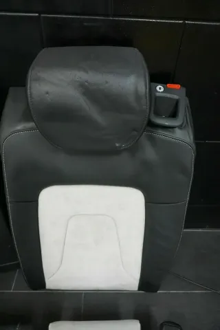 Audi A5 Coupe 8T Rücksitzbank Rückbank Sitzbank Sitz hinten Alcantara weiß Leder - Bild 5