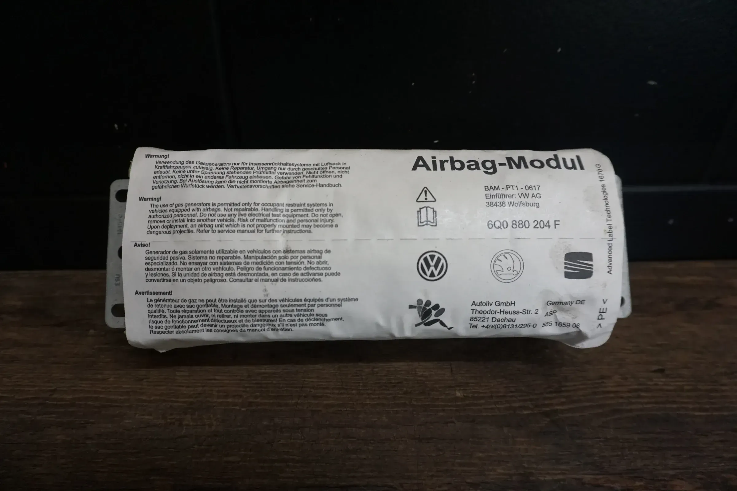 Verkleidung Abdeckung Armaturenbrett 6Q0880204F Cordoba 6L2 Original Seat - Bild 1