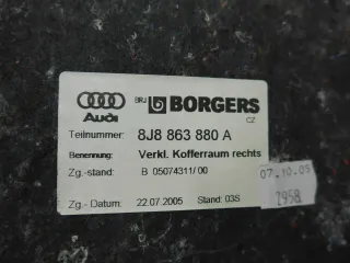 Details zu  Audi TT Coupe 8J - Kofferraumverkleidung rechts 8J8863880A - Bild 4