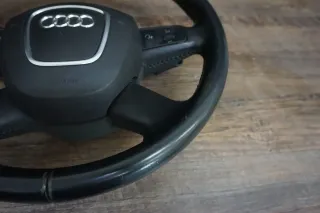 Audi A6 4F A8 4E Q7 Lenkrad 4F0419091D Leder Multifunktion MFL Schwarz - Bild 2