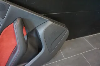 Türverkleidung hinten links Audi Q5 8R Verkleidung Rot Leder HL Alcantara - Bild 4